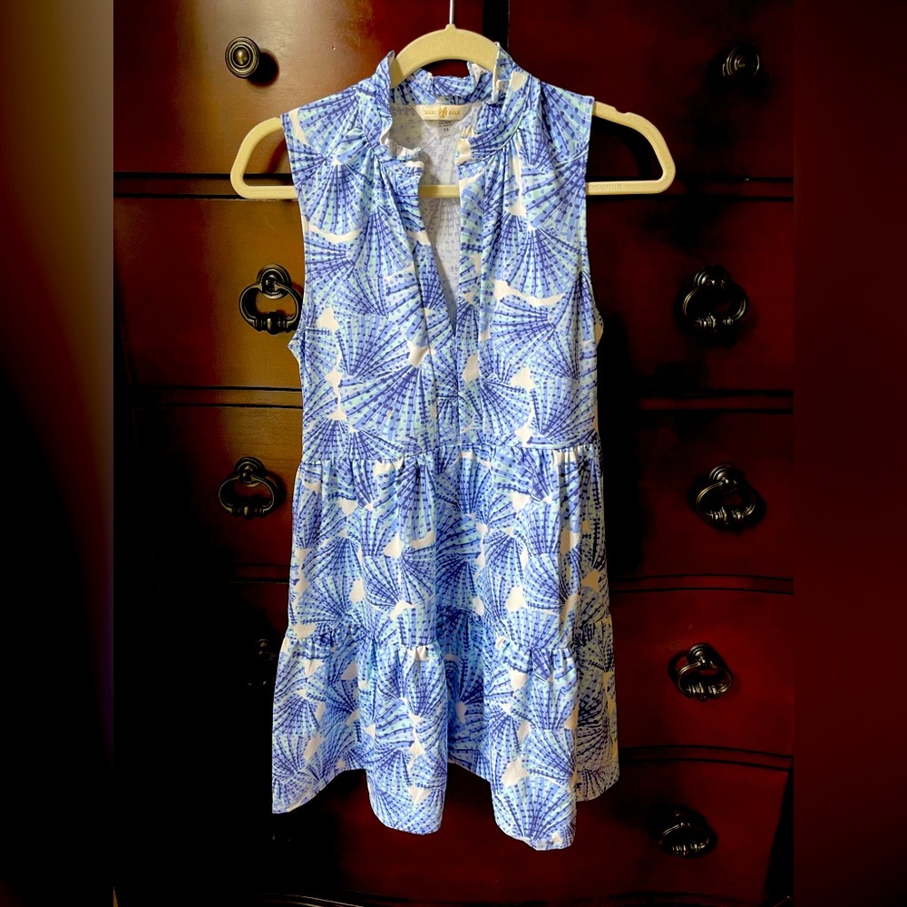 Mahi Gold Lauren Dress in Shell We Dance Blue. Size XS. Barely worn.